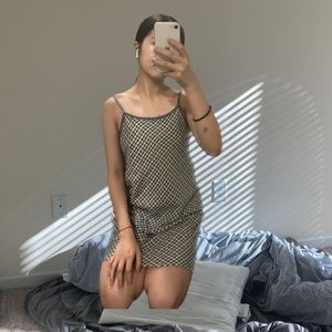 Vintage plaided spaghetti dress